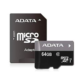 CARTE MSD 64G +ADPT CLASSE10 ASDH64GUCL10  ADATA