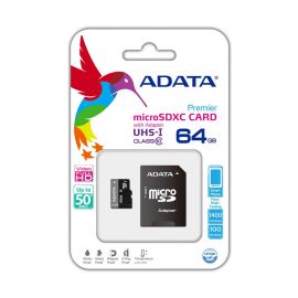 CARTE MSD 64G +ADPT CLASSE10 ASDH64GUCL10  ADATA