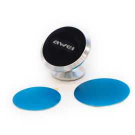 SUP.VOIT AUTOCOL/MAGN PR SMARTHONE X6 SILVER AWEI