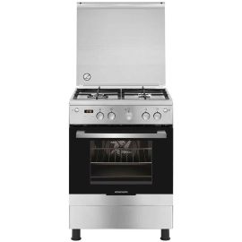 CUISINIERE AKG633A7OX 4F GRILLES FONTE INOX A.M