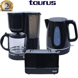 SET PETIT DEJEUNER MILANO NOIR TAURUS