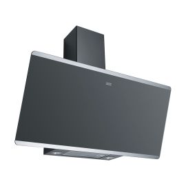 HOTTE VERRE NOIR FPJ 915 V BK/SS AVEC CHEMINE FRA