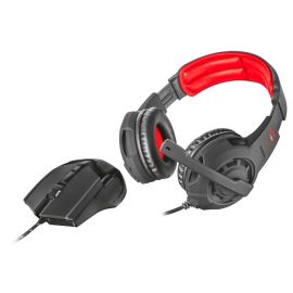 PACK CASQUE+SOURIS GAMER GXT784 NOIR ROUGE TRUST