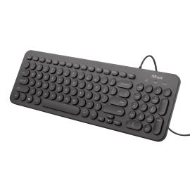CLAVIER FILAIRE SILENCIEUX MUTO SILENT NOIR TRUST