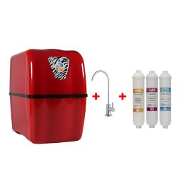 FILTRE EAU TIGER PREMIUM ROUGE AQUABO + RECHARGE TIGER 12(PP,GAC,CTO)AQUABO