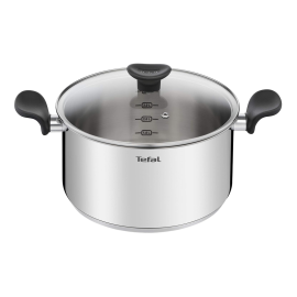 FAITOUT INOX+COUV EN VERRE 24CM E3084604 TEFAL
