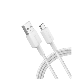 CABLE  322 USB-A TO USB-C(3FT BRAIDED) WHITE ANKE