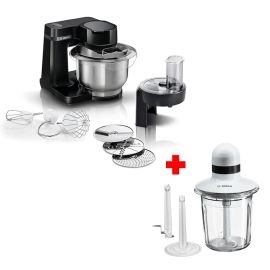 KITCHEN MACHIN NOIR MUMS2EB01+HACHOIR MMR15A1 BSCH