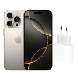 IPHONE 16 PRO 128GB NATURAL TITANIUM MYNG3 APPLE + 20W USB-C POWER ADAPTER MUVV3 APPLE