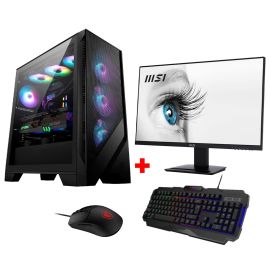 PC GAMER MSI M100A R3 3100/GT 1030 4G/16GO/240GO + MSI MONITEUR 25" REF: PRO MP251 + SOURIS GAMING FORGE GM100 NOIR MSI + CLAVIER GAMING FORGE GK100 NOIR MSI