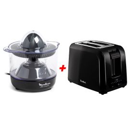 TOASTER 800W NOIR +PRESSE AGRUMES 450ML NOIR TEFA