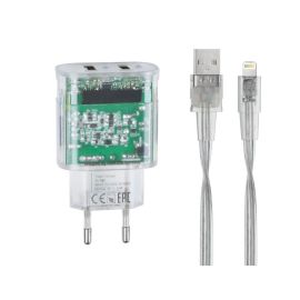 CHAR.SECT 2USB/3.4A VA4125+CABL MFI 1,2TRP RIVACA