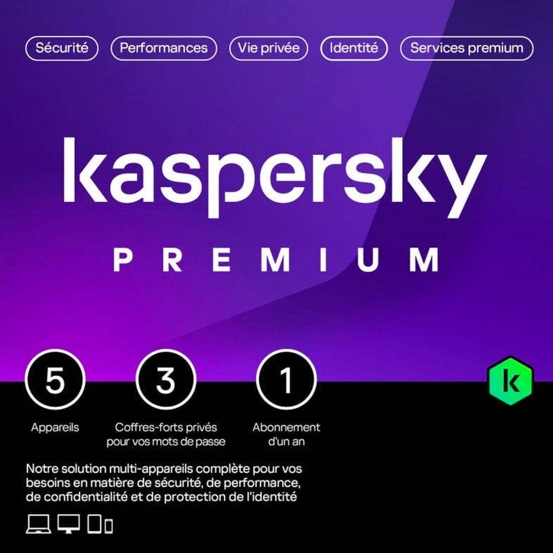 ANTIVIRUS PREMIUM 1AN 3PC KASPERSKY