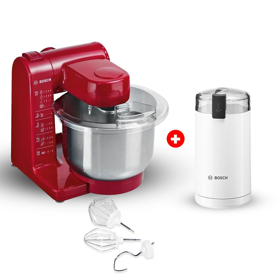 KITCHEN MACHINE MUM44R+MOULIN A CAFE TSM6A011W BS